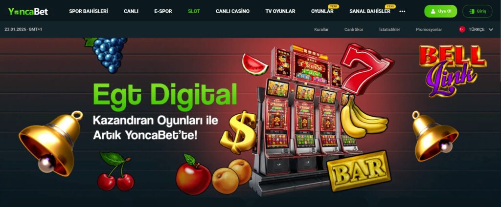 yoncabet casino bölümleri